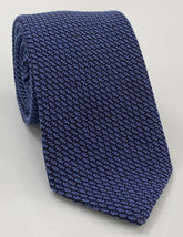 Light Lavender & Midnight Blue Cashmere/Silk Grenadine Grossa Silk Tie SCGGT-11